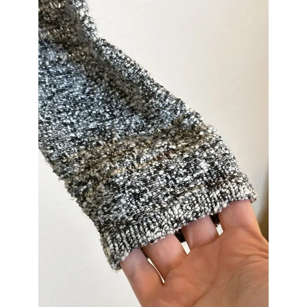 Rag & Bone Chunky Boucle‎ Knit Sweater Womens Size L Gray Neutral Minimalist
